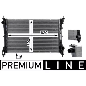 Radiateur, refroidissement du moteur MAHLE CR 1588 000P