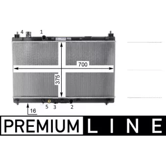 Radiateur, refroidissement du moteur MAHLE CR 1589 000P