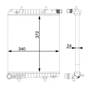 Radiateur, refroidissement du moteur MAHLE CR 1590 000S