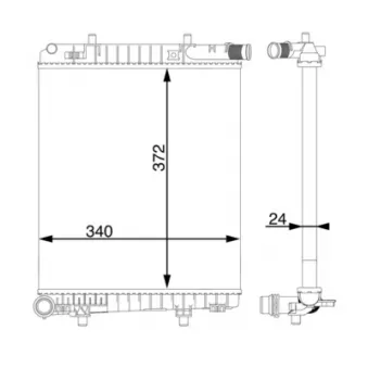 Radiateur, refroidissement du moteur MAHLE CR 1591 000S