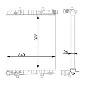 Radiateur, refroidissement du moteur MAHLE CR 1592 000S