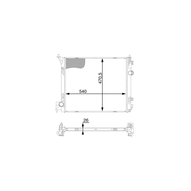 Radiateur, refroidissement du moteur MAHLE CR 1594 000S