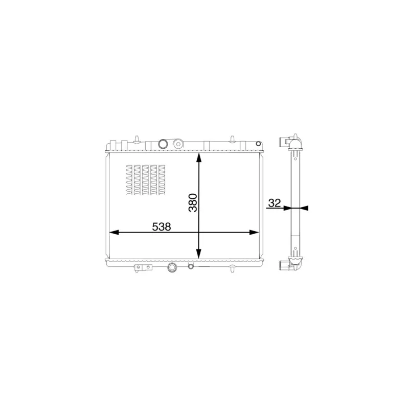 Radiateur, refroidissement du moteur MAHLE CR 1597 000S