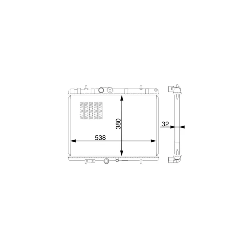 Radiateur, refroidissement du moteur MAHLE CR 1598 000S