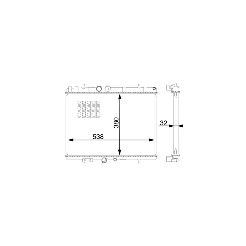 Radiateur, refroidissement du moteur MAHLE CR 1599 000S
