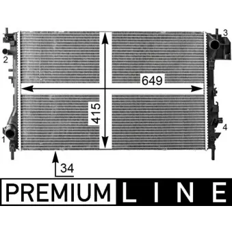 Radiateur, refroidissement du moteur MAHLE CR 16 000P