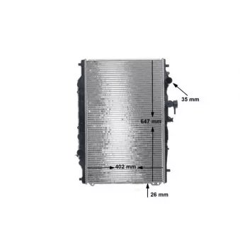 Radiateur, refroidissement du moteur MAHLE CR 160 000S