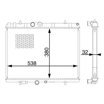 Radiateur, refroidissement du moteur MAHLE CR 1601 000S