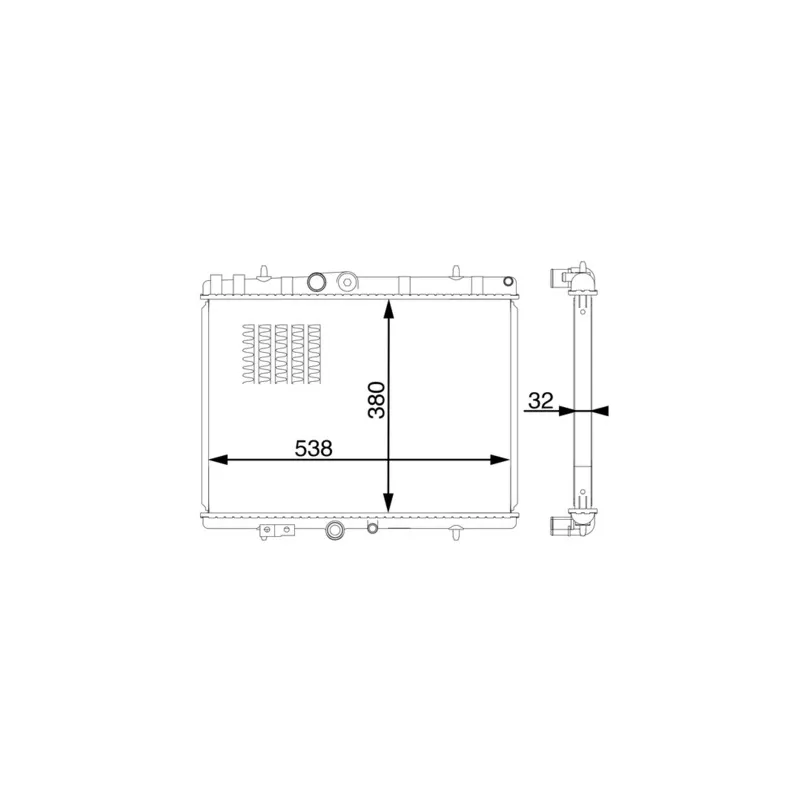 Radiateur, refroidissement du moteur MAHLE CR 1601 000S