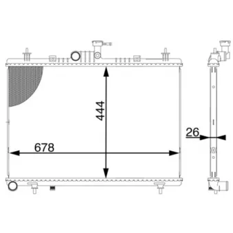 Radiateur, refroidissement du moteur MAHLE CR 1605 000S