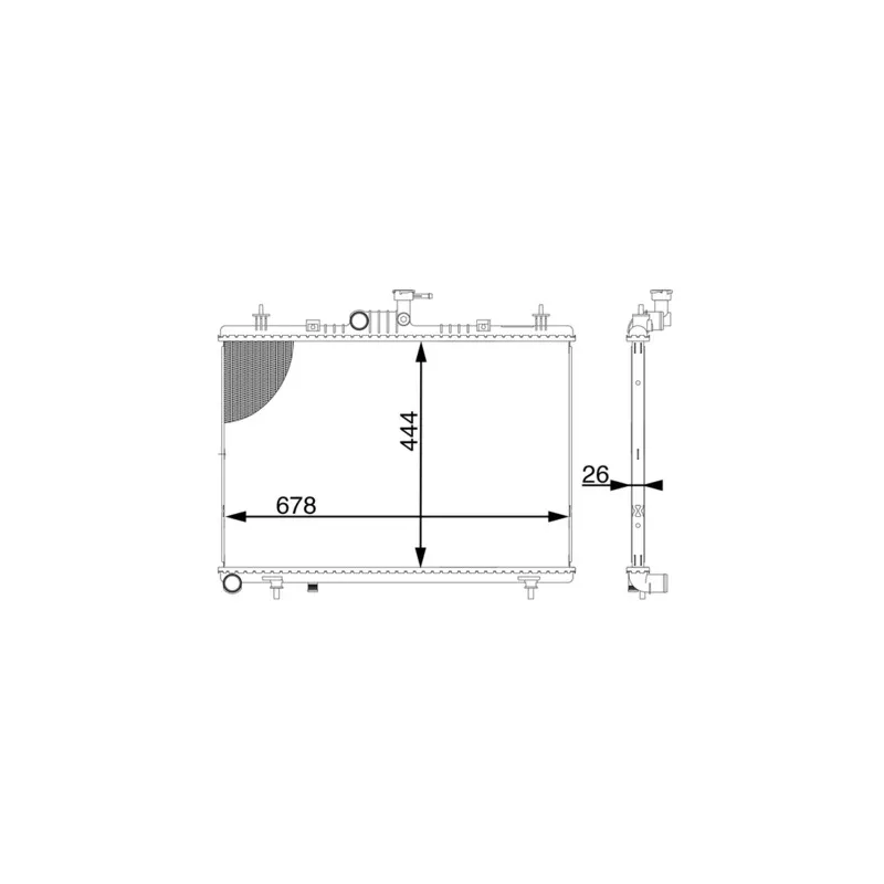 Radiateur, refroidissement du moteur MAHLE CR 1605 000S