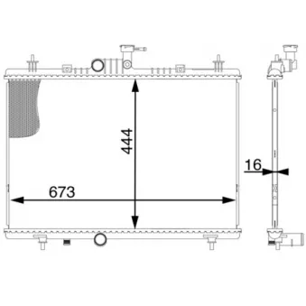 Radiateur, refroidissement du moteur MAHLE CR 1606 000S