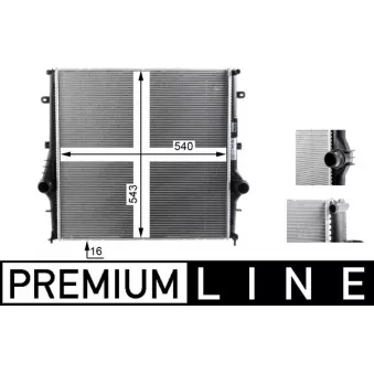 Radiateur, refroidissement du moteur MAHLE CR 1608 000P
