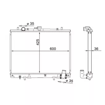 Radiateur, refroidissement du moteur MAHLE CR 1608 000S