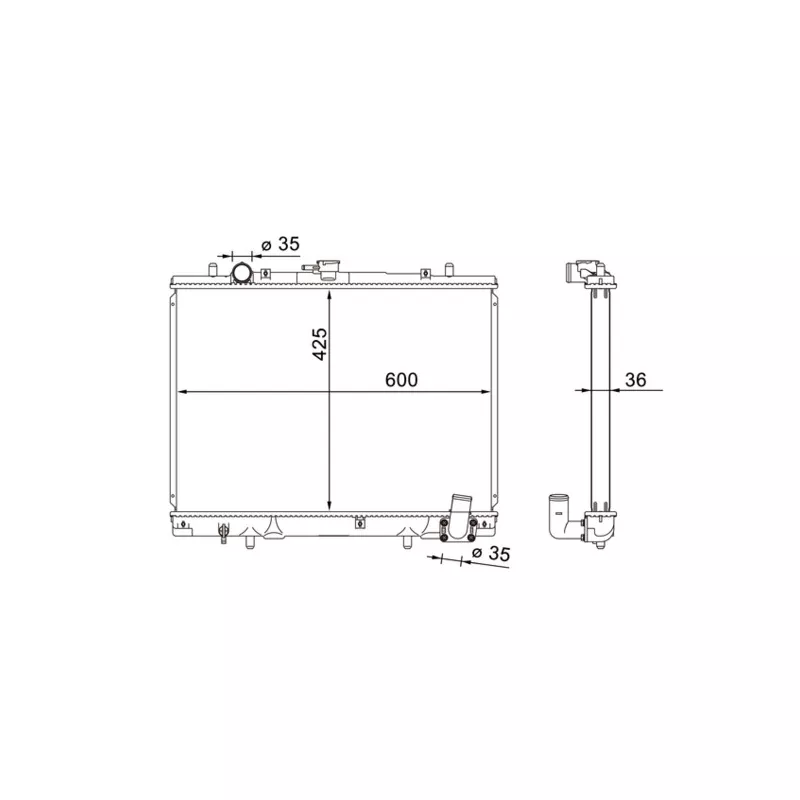 Radiateur, refroidissement du moteur MAHLE CR 1608 000S