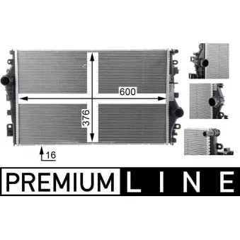 Radiateur, refroidissement du moteur MAHLE CR 1658 000P