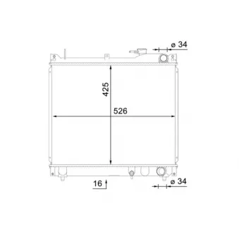 Radiateur, refroidissement du moteur MAHLE CR 1659 000S