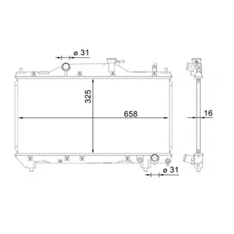Radiateur, refroidissement du moteur MAHLE CR 1660 000S