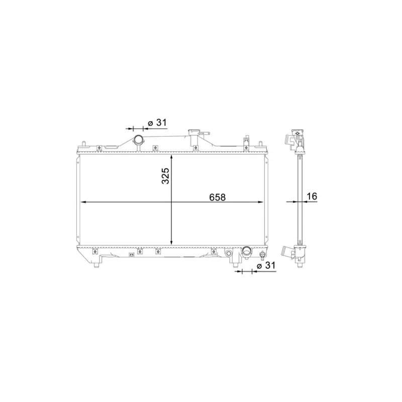Radiateur, refroidissement du moteur MAHLE CR 1660 000S
