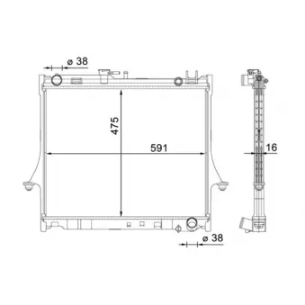 Radiateur, refroidissement du moteur MAHLE CR 1661 000S