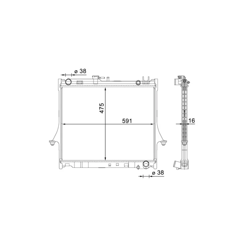 Radiateur, refroidissement du moteur MAHLE CR 1661 000S