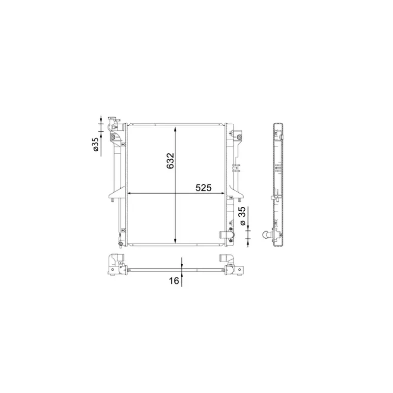 Radiateur, refroidissement du moteur MAHLE CR 1662 000S
