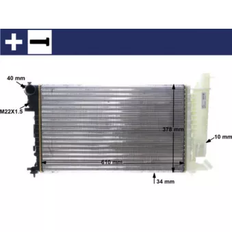Radiateur, refroidissement du moteur MAHLE CR 167 000S