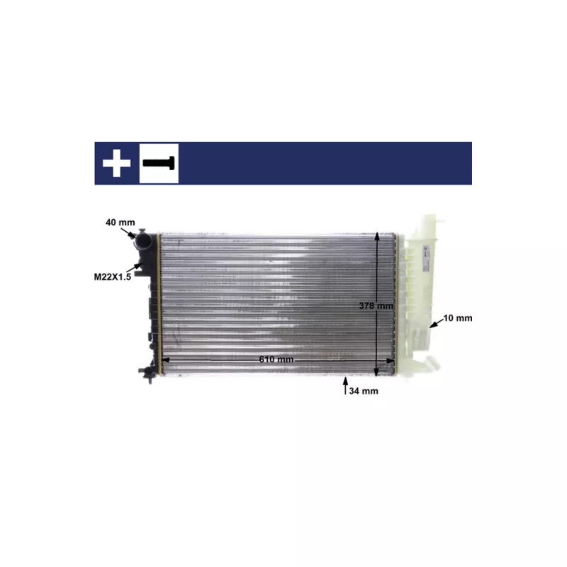 Radiateur, refroidissement du moteur MAHLE CR 167 000S