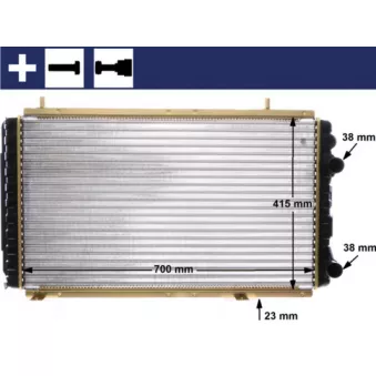 Radiateur, refroidissement du moteur MAHLE CR 168 000S
