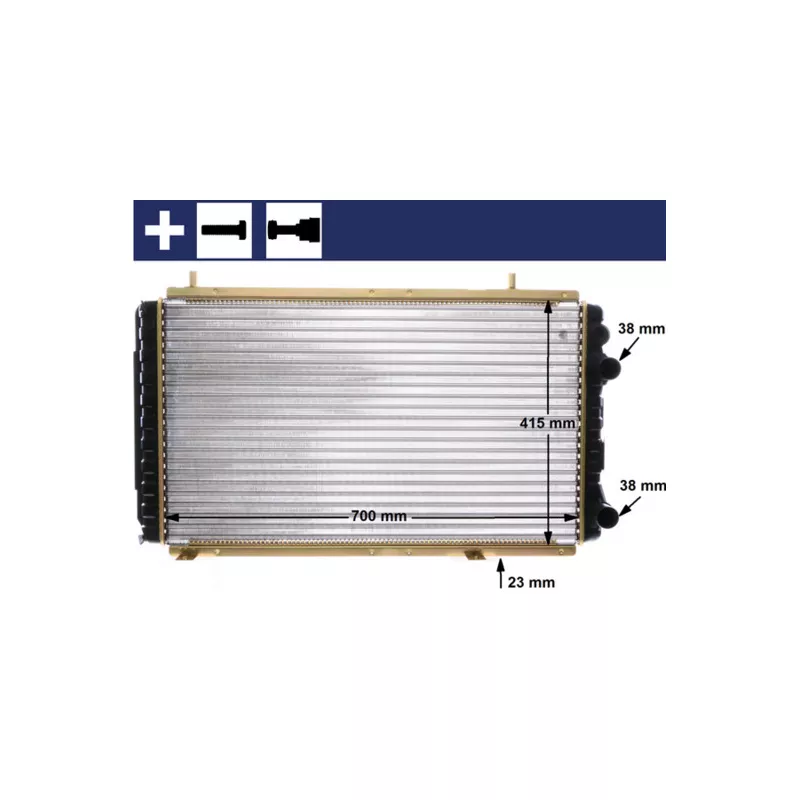 Radiateur, refroidissement du moteur MAHLE CR 168 000S