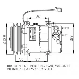 Compresseur, climatisation NRF 32704G