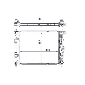 Radiateur, refroidissement du moteur MAHLE CR 1694 000S