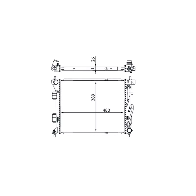 Radiateur, refroidissement du moteur MAHLE CR 1694 000S