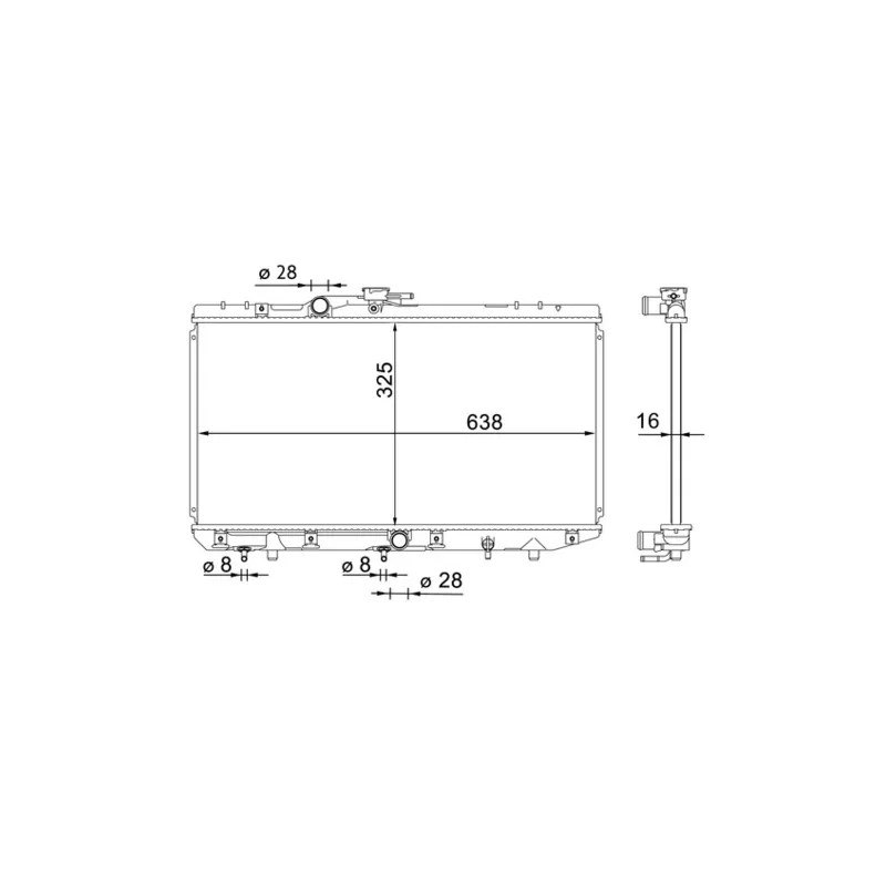 Radiateur, refroidissement du moteur MAHLE CR 1699 000S