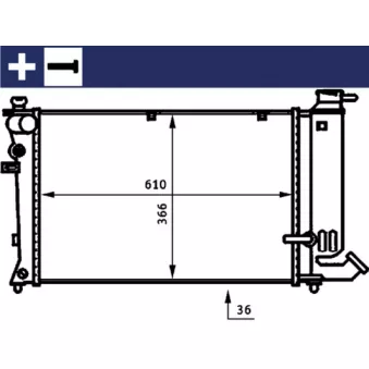 Radiateur, refroidissement du moteur MAHLE CR 170 000S