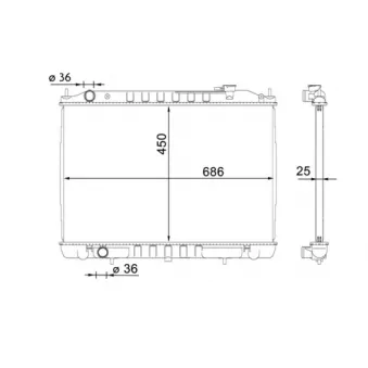 Radiateur, refroidissement du moteur MAHLE CR 1701 000S
