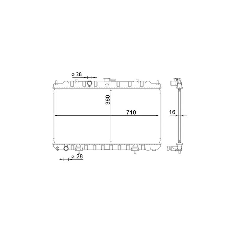 Radiateur, refroidissement du moteur MAHLE CR 1702 000S