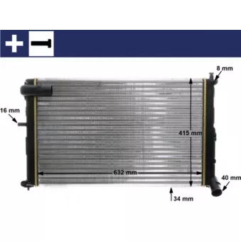 Radiateur, refroidissement du moteur MAHLE CR 171 000S