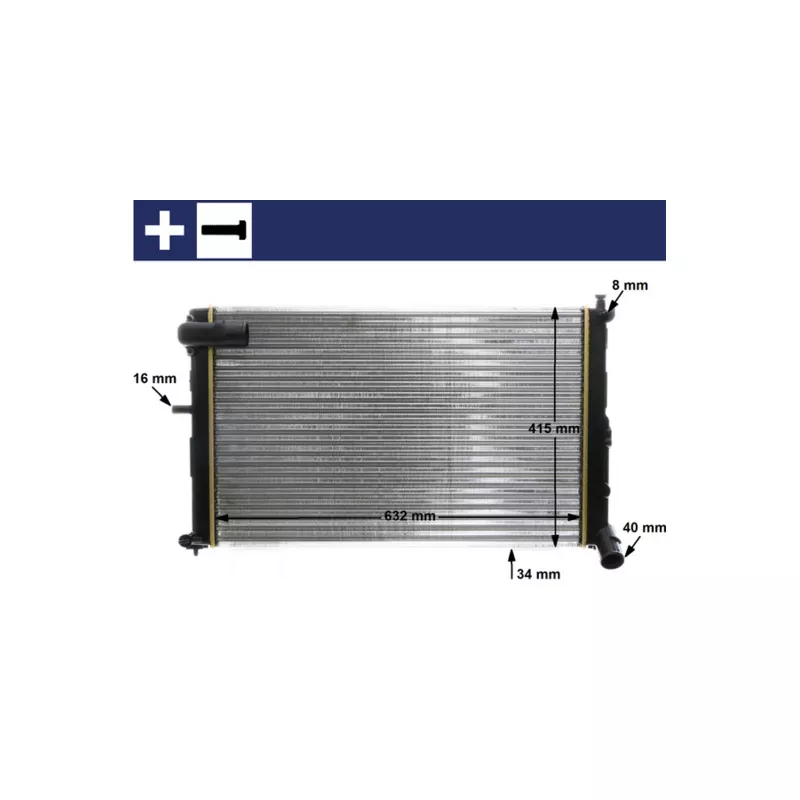 Radiateur, refroidissement du moteur MAHLE CR 171 000S