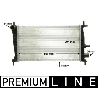 Radiateur, refroidissement du moteur MAHLE CR 174 000P