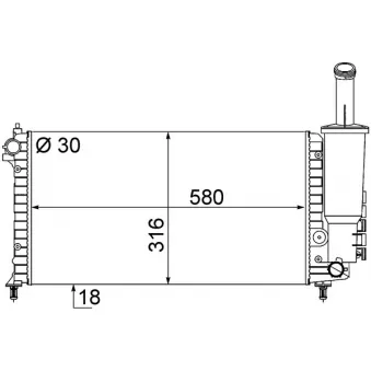 Radiateur, refroidissement du moteur MAHLE CR 1745 000S