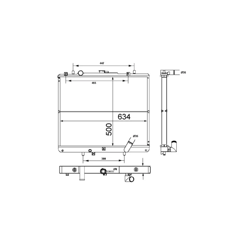 Radiateur, refroidissement du moteur MAHLE CR 1747 000S