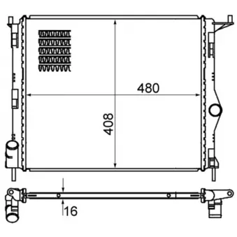 Radiateur, refroidissement du moteur MAHLE CR 1765 000S