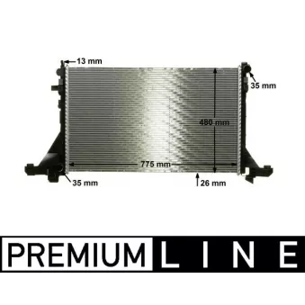 Radiateur, refroidissement du moteur MAHLE CR 1770 000P