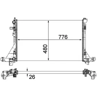 Radiateur, refroidissement du moteur MAHLE CR 1771 000P