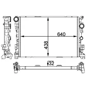 Radiateur, refroidissement du moteur MAHLE CR 1772 000P