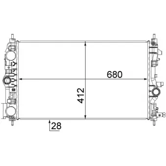 Radiateur, refroidissement du moteur MAHLE CR 1782 000S