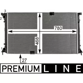 Radiateur, refroidissement du moteur MAHLE CR 18 000P