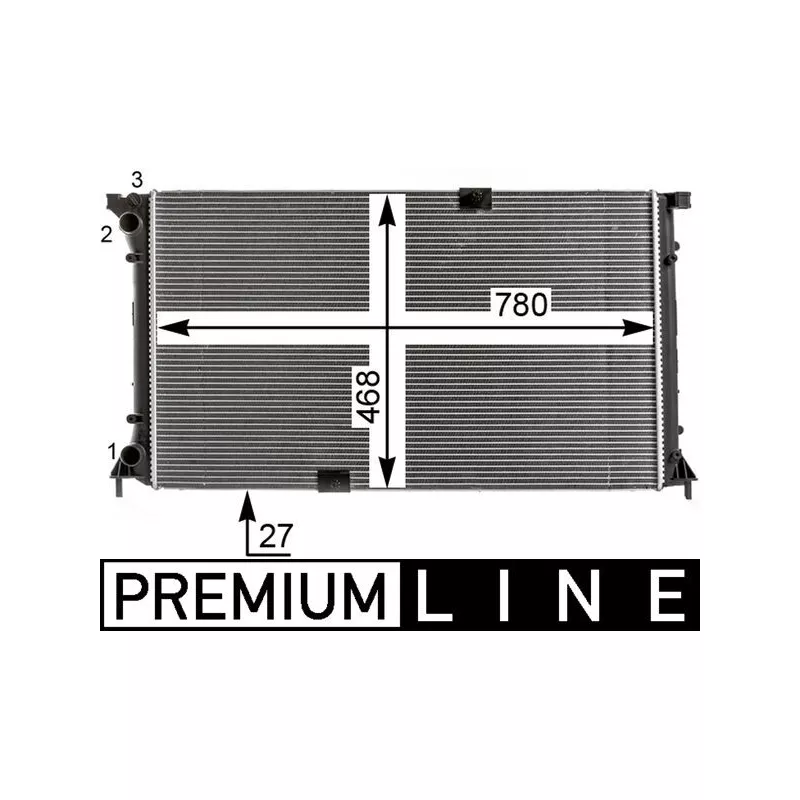 Radiateur, refroidissement du moteur MAHLE CR 18 000P
