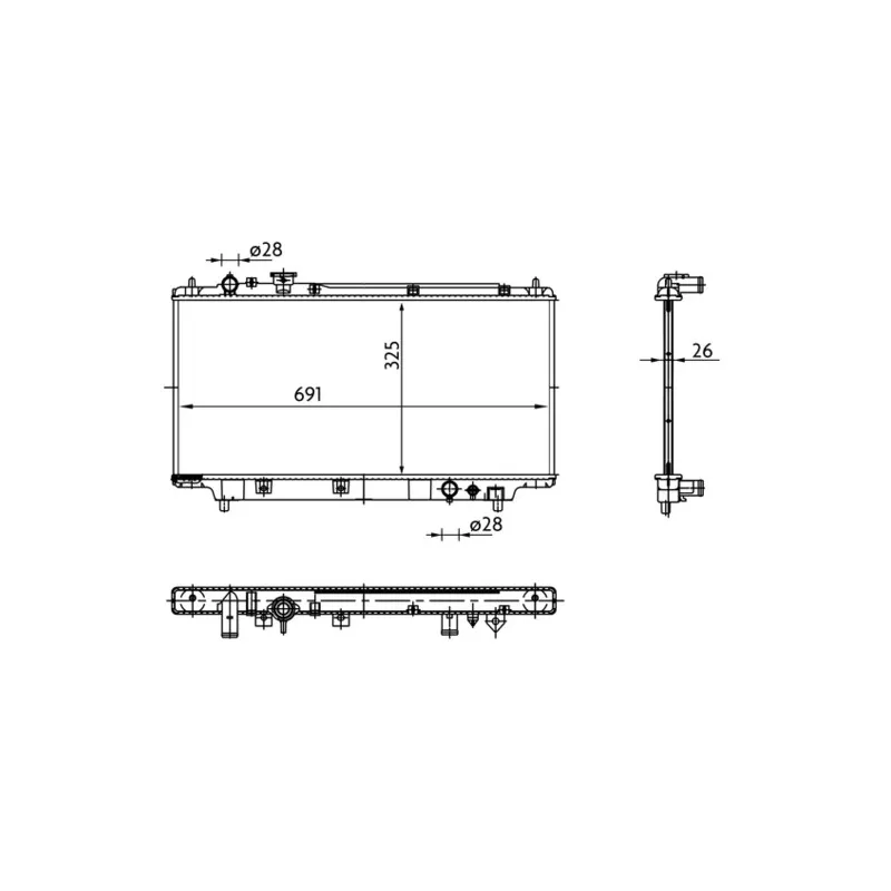 Radiateur, refroidissement du moteur MAHLE CR 183 000S